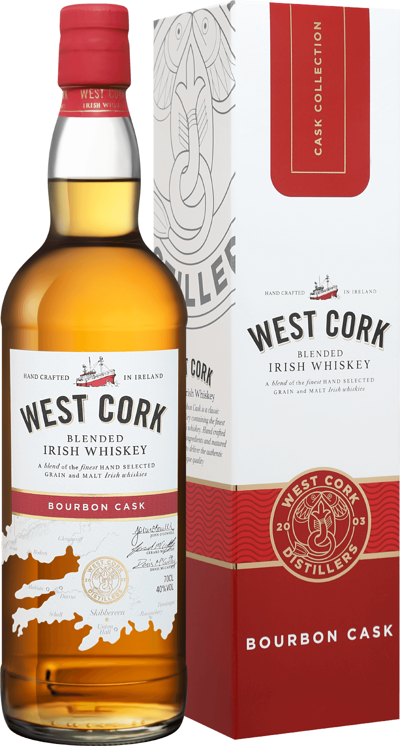 West cork irish whiskey. Виски купажированный ирландский Вест Корк Бурбон Каск. Виски West Cork Cask strength Blended Irish Whiskey. Виски Вест Корк Бурбон 0.7. Виски West Cork Bourbon Cask Blended Irish Whiskey (Gift Box) 0.7 л.