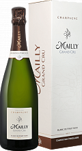 Шампанское Mailly Grand Cru Brut Blanc de Pinot Noir Champagne АОС (gift box)