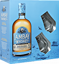 Виски Lambay Small Batch Blend Irish Whiskey 4 yo (gift box with 2 glasses)